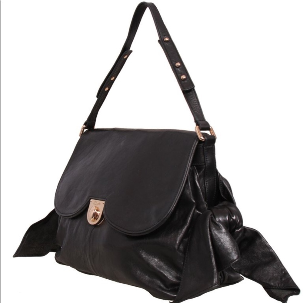 ZAC POSEN Leather Bow Bag